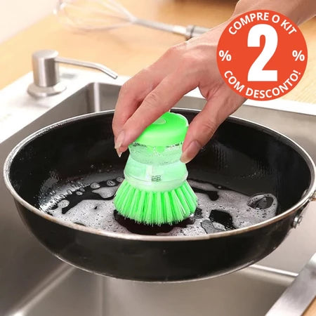 Kit 2 Escovas Inteligentes com Dispenser de Detergente  – TurboClean