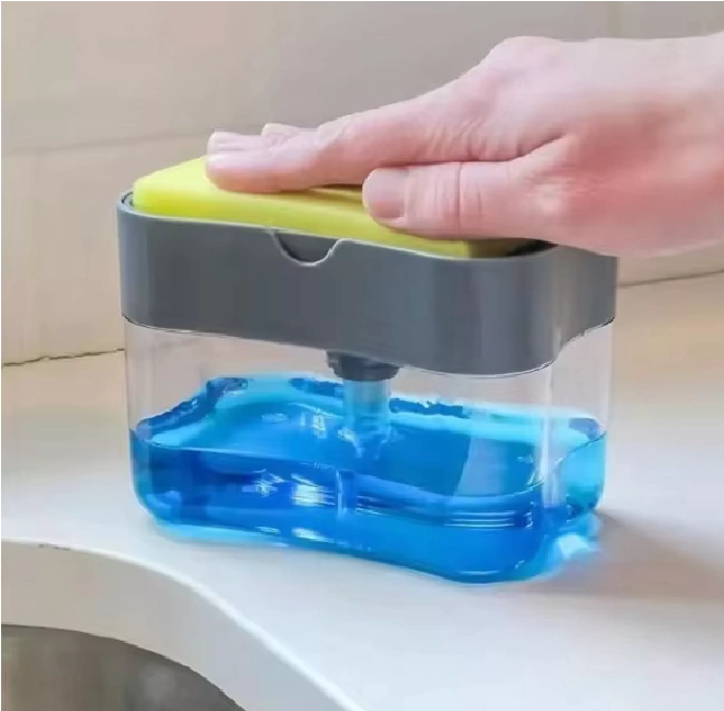 Dispenser para detergente 2 em 1 - Com Bucha!
