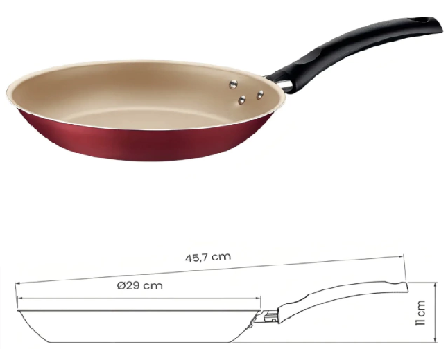 Conjunto de 2 Frigideiras Tramontina Vermelho - DuoTurim