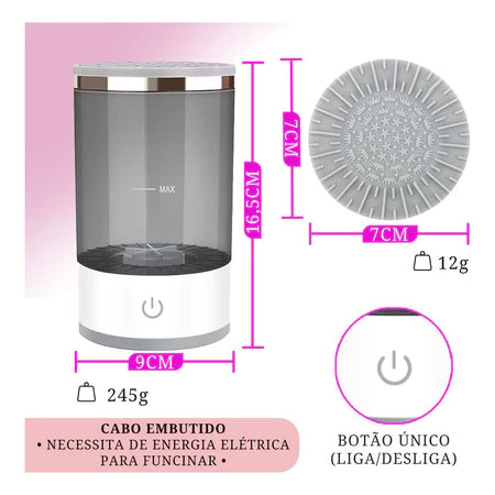 Limpador Elétrico de Pincéis e Esponjas – Glow Clean